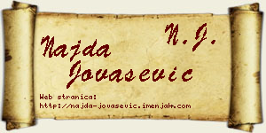 Najda Jovašević vizit kartica